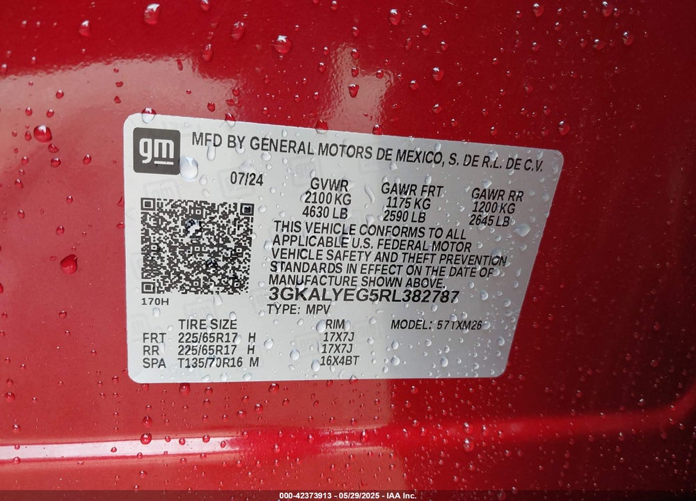 2024 GMC TERRAIN AWD AT4 VIN: 3GKALYEG5RL382787