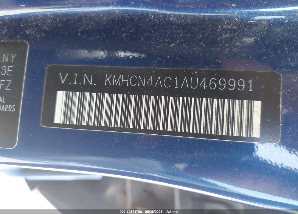 2010 HYUNDAI ACCENT VIN: KMHCN4AC1AU469991