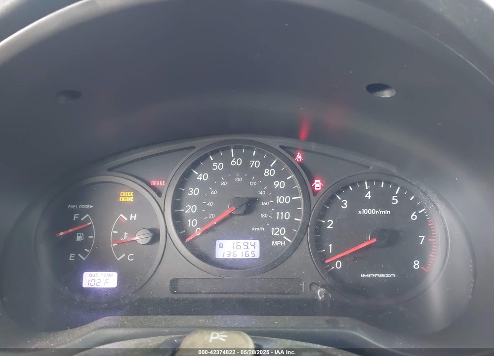 2006 SUBARU IMPREZA 2.5I VIN: JF1GD67646G508171