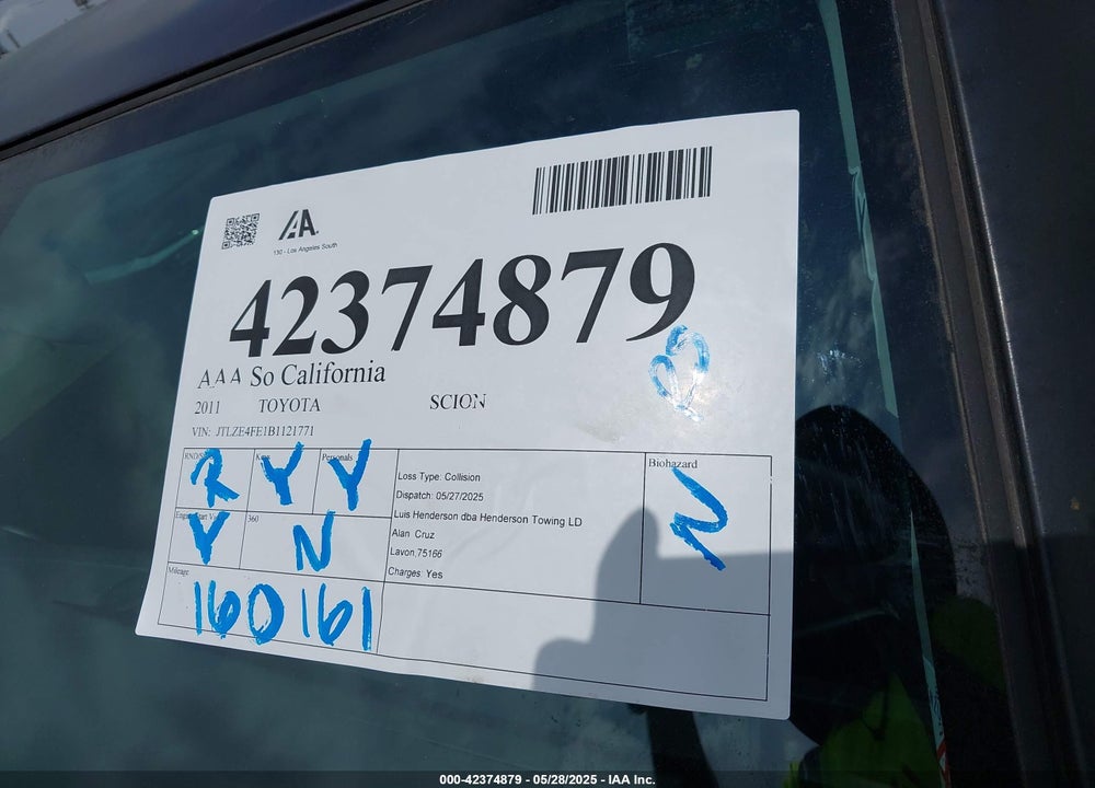 2011 SCION XB VIN: JTLZE4FE1B1121771