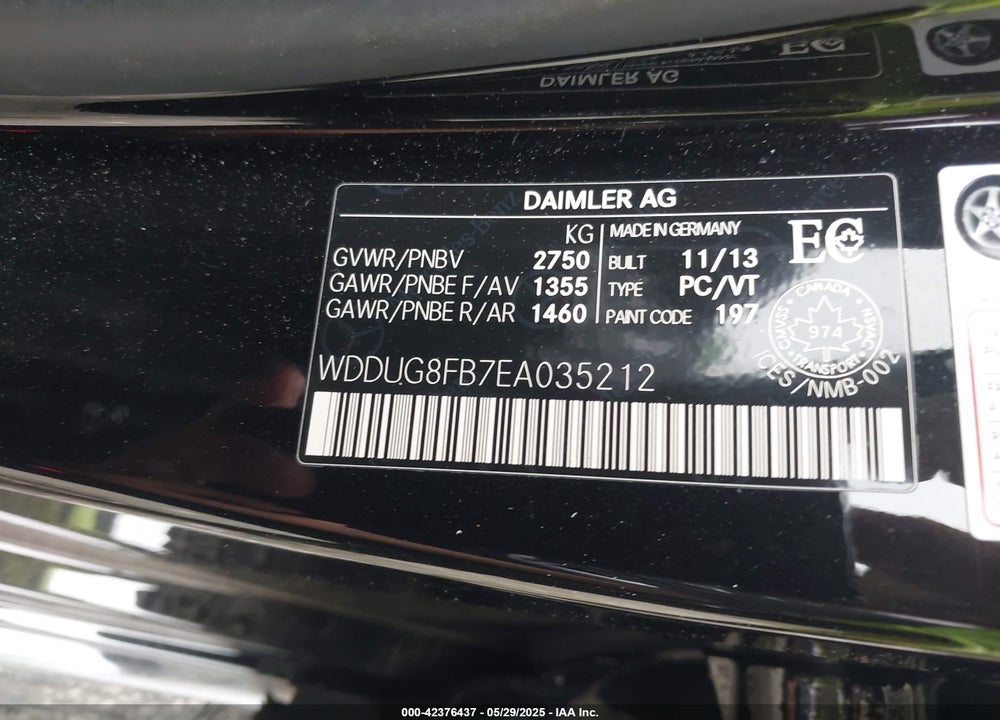 2014 MERCEDES-BENZ S 550 4MATIC VIN: WDDUG8FB7EA035212