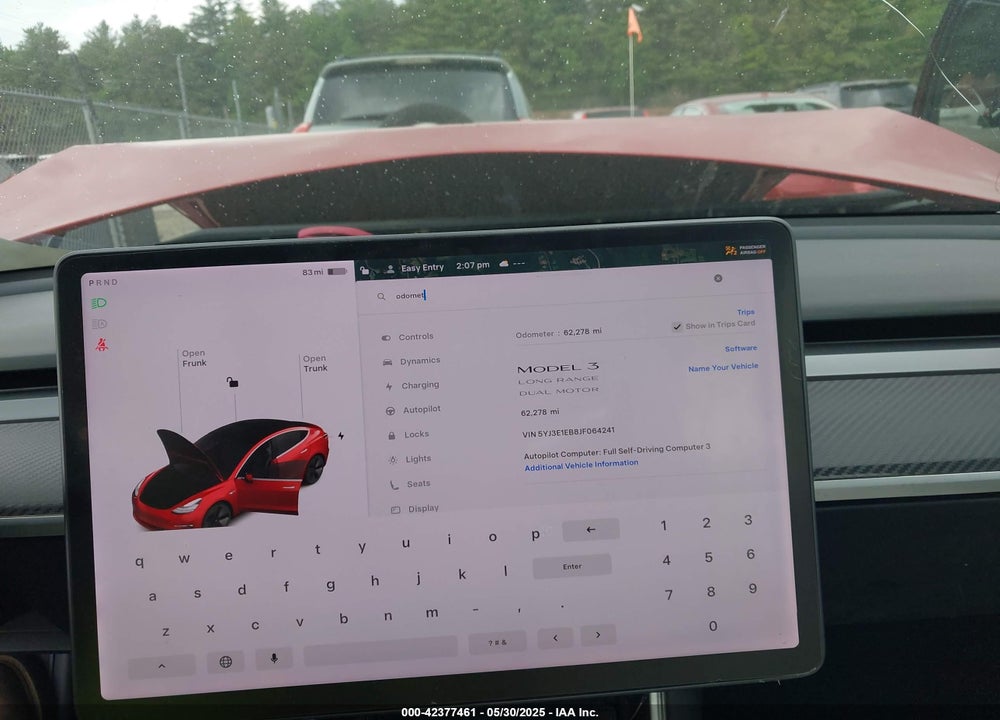 2018 TESLA MODEL 3 LONG RANGE/PERFORMANCE VIN: 5YJ3E1EB8JF064241