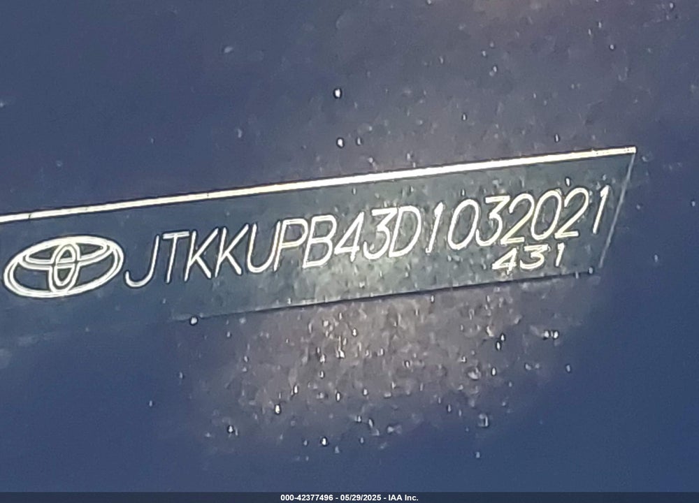 2013 SCION XD VIN: JTKKUPB43D1032021