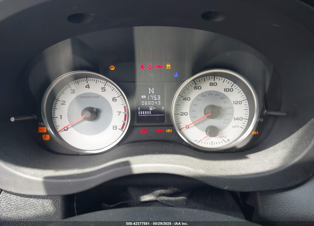 2012 SUBARU IMPREZA 2.0I SPORT LIMITED VIN: JF1GPAR60CH220595