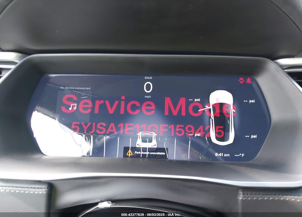 2016 TESLA MODEL S VIN: 5YJSA1E11GF159425