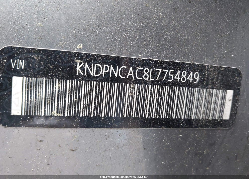 2020 KIA SPORTAGE EX VIN: KNDPNCAC8L7754849