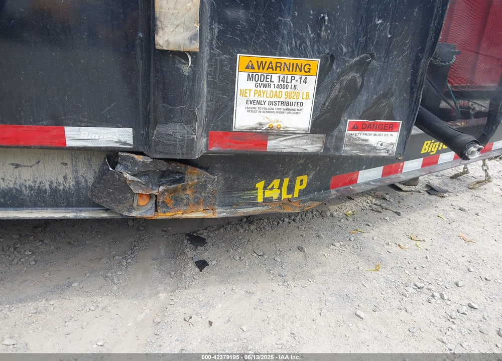 2024 BIG TEX TRAILER CO INC TRAILER VIN: 16V1D1926R5339160