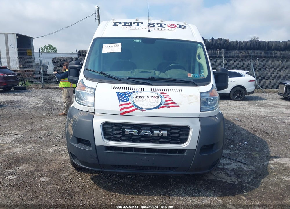 2019 RAM PROMASTER 2500 HIGH ROOF 159 WB VIN: 3C6TRVDG7KE561630