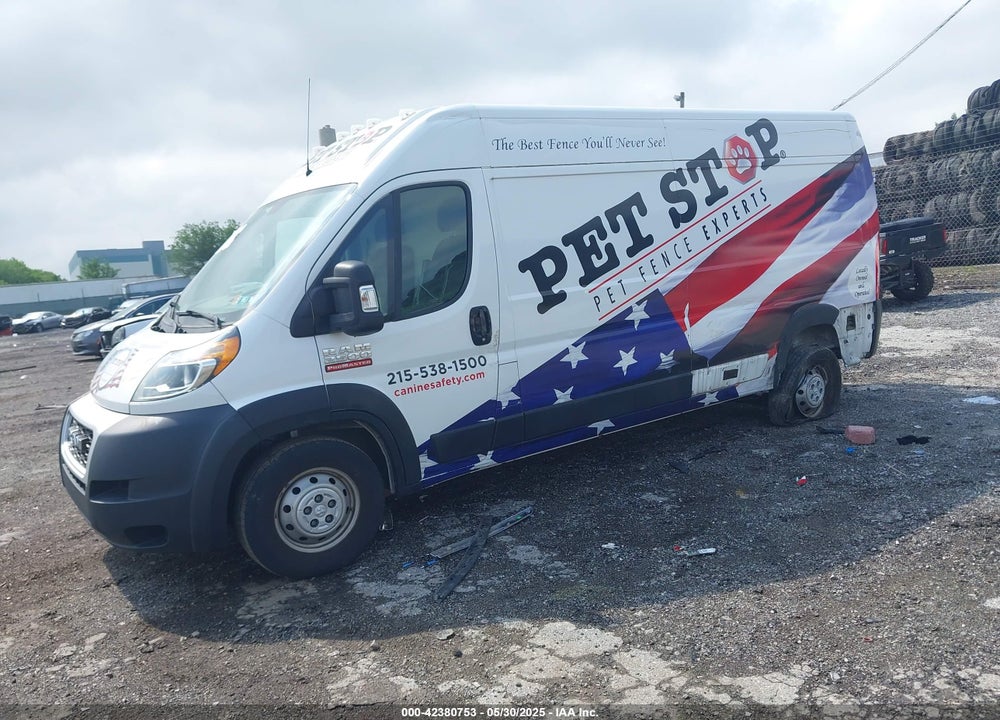 2019 RAM PROMASTER 2500 HIGH ROOF 159 WB VIN: 3C6TRVDG7KE561630