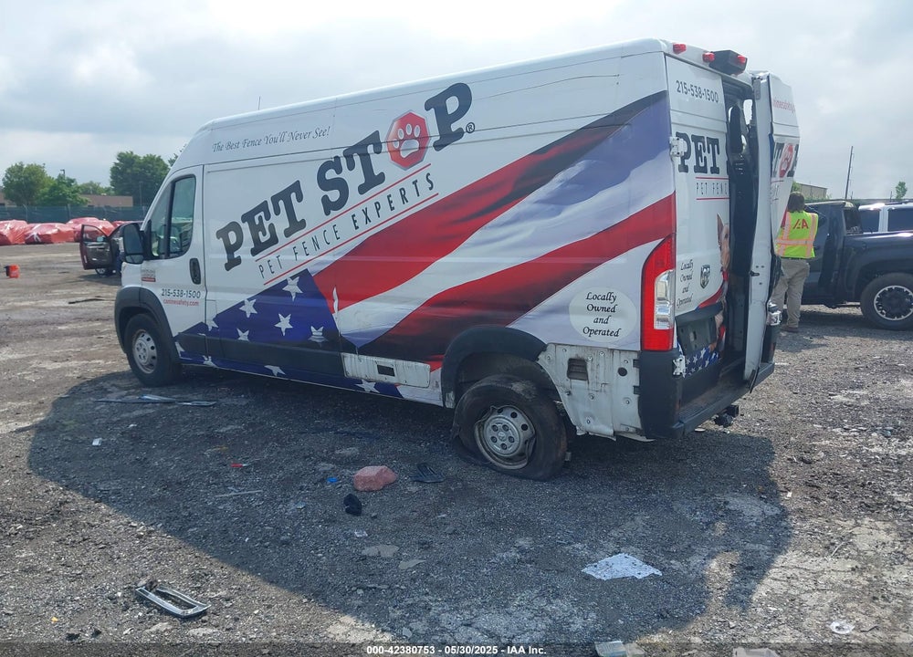 2019 RAM PROMASTER 2500 HIGH ROOF 159 WB VIN: 3C6TRVDG7KE561630