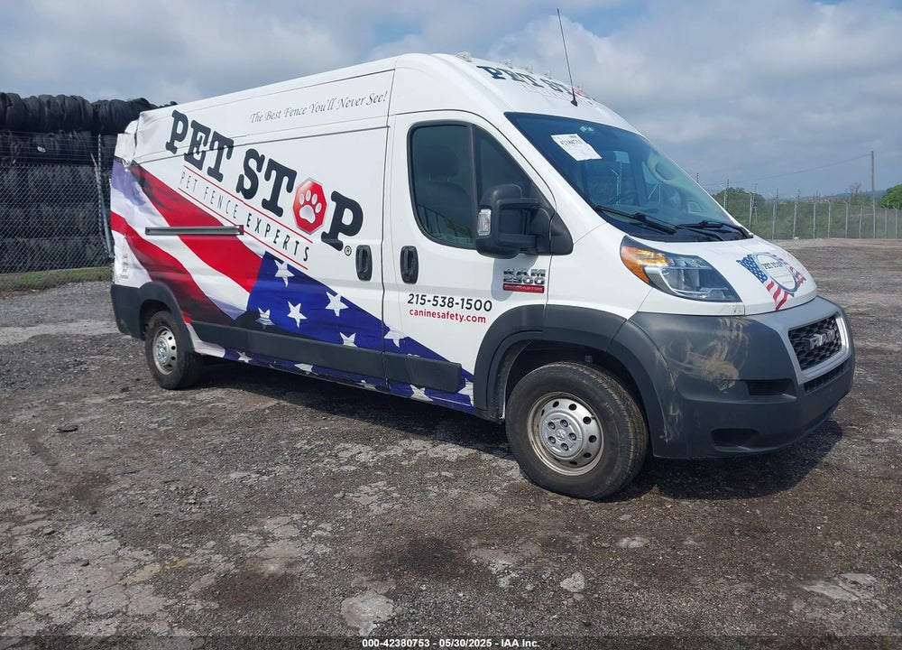 2019 RAM PROMASTER 2500 HIGH ROOF 159 WB VIN: 3C6TRVDG7KE561630