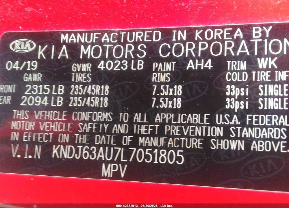 2020 KIA SOUL GT LINE VIN: KNDJ63AU7L7051805