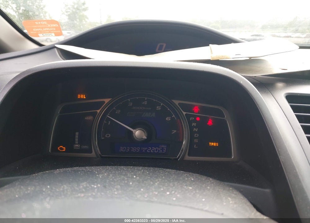 2009 HONDA CIVIC HYBRID VIN: JHMFA36269S016186