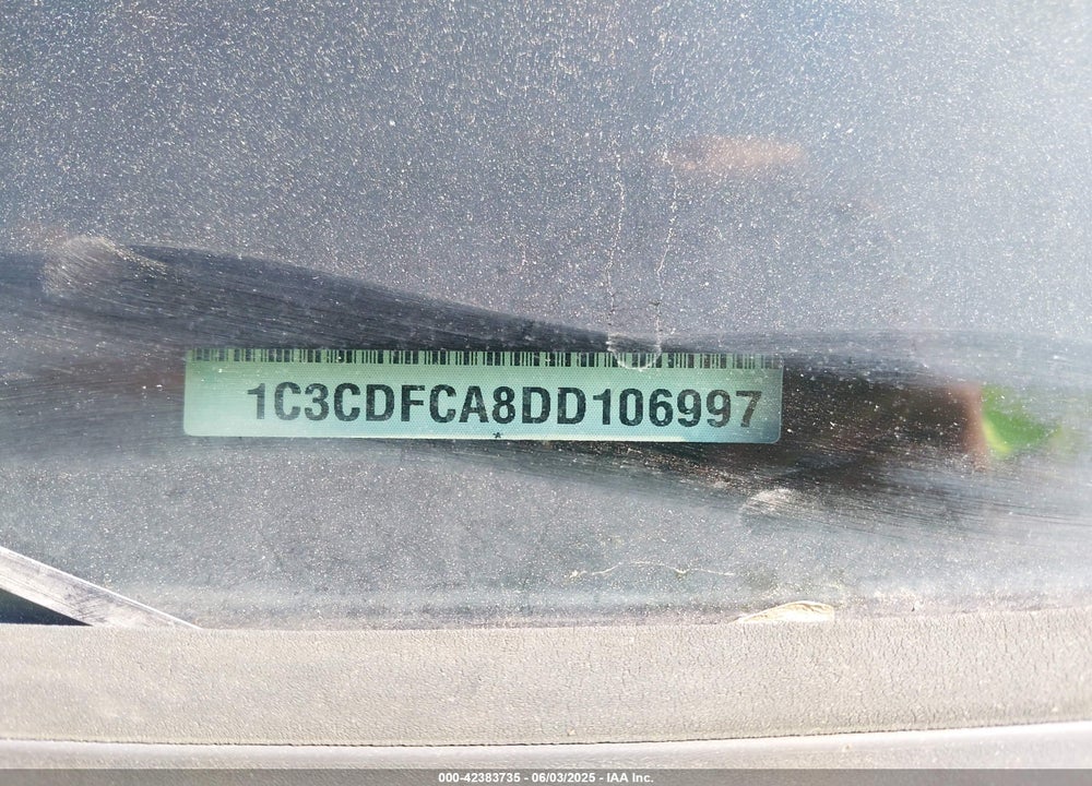 2013 DODGE DART LIMITED VIN: 1C3CDFCA8DD106997