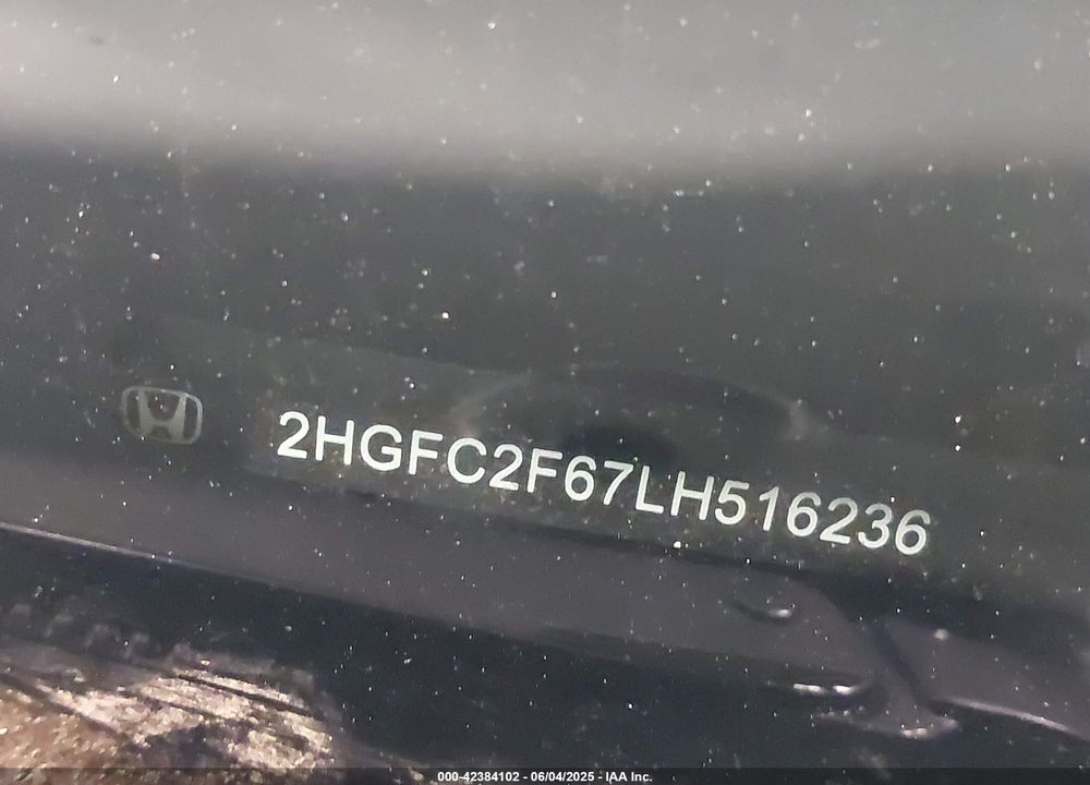 2020 HONDA CIVIC VIN: 2HGFC2F67LH516236