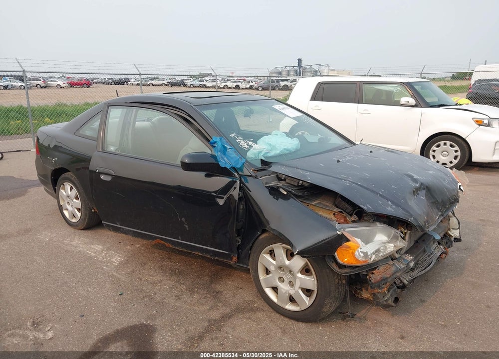 2002 HONDA CIVIC EX VIN: 1HGEM22902L043130