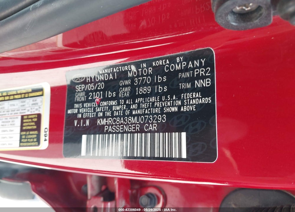 2021 HYUNDAI VENUE VIN: KMHRC8A38MU073293