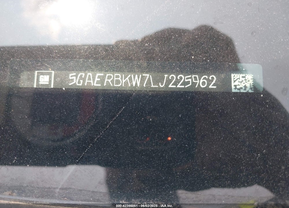 2020 BUICK ENCLAVE VIN: 5GAERBKW7LJ225962