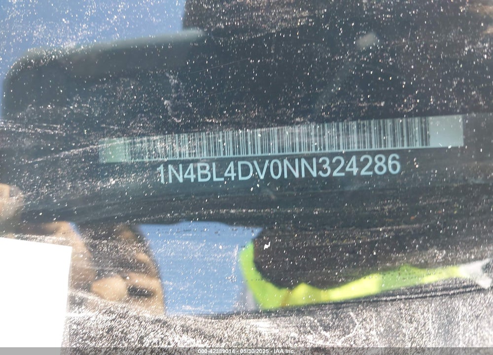 2022 NISSAN ALTIMA VIN: 1N4BL4DV0NN324286