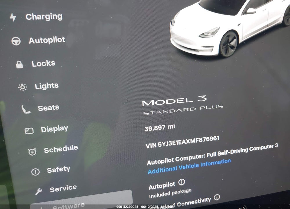 2021 TESLA MODEL 3 VIN: 5YJ3E1EAXMF876961