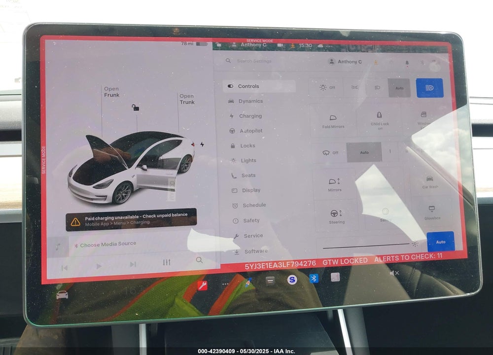 2020 TESLA MODEL 3 VIN: 5YJ3E1EA3LF794276
