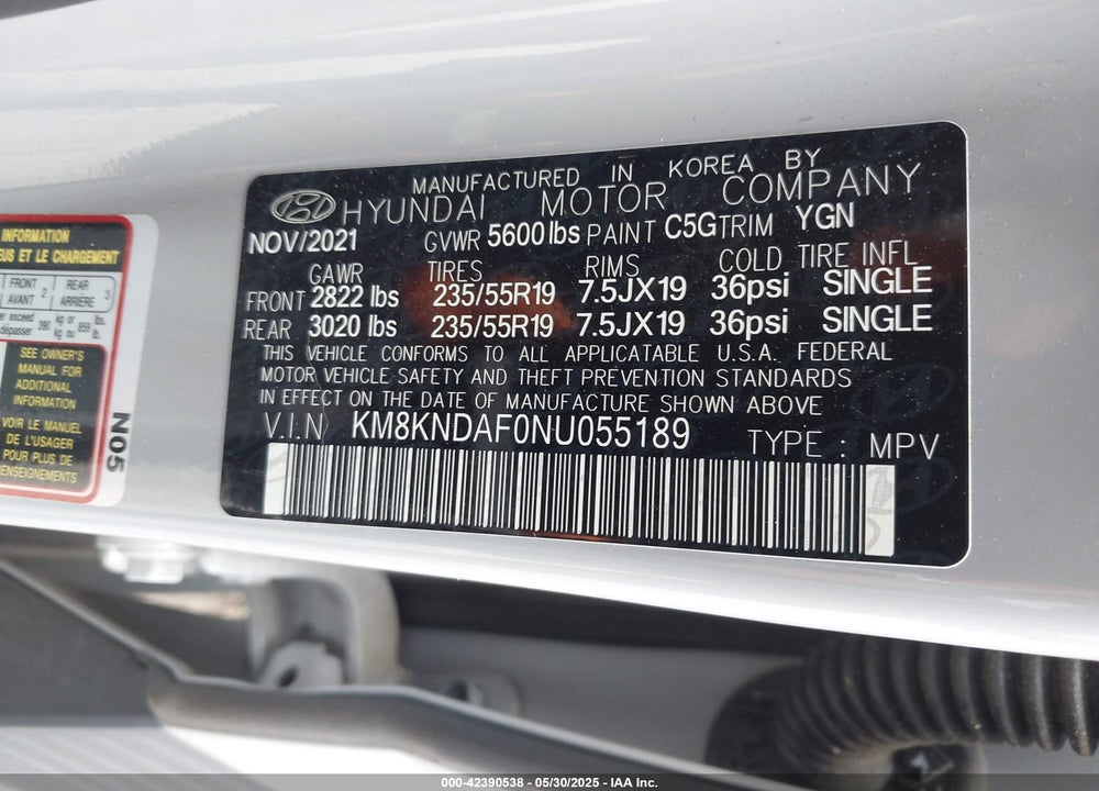 2022 HYUNDAI IONIQ 5 SEL VIN: KM8KNDAF0NU055189