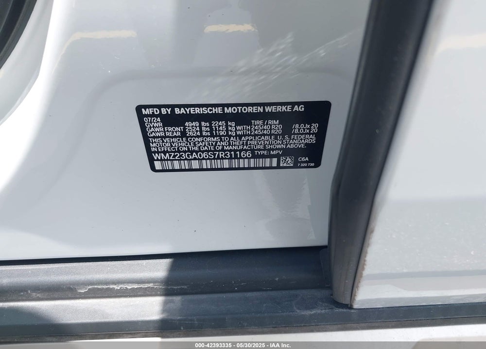 2025 MINI COUNTRYMAN VIN: WMZ23GA06S7R31166