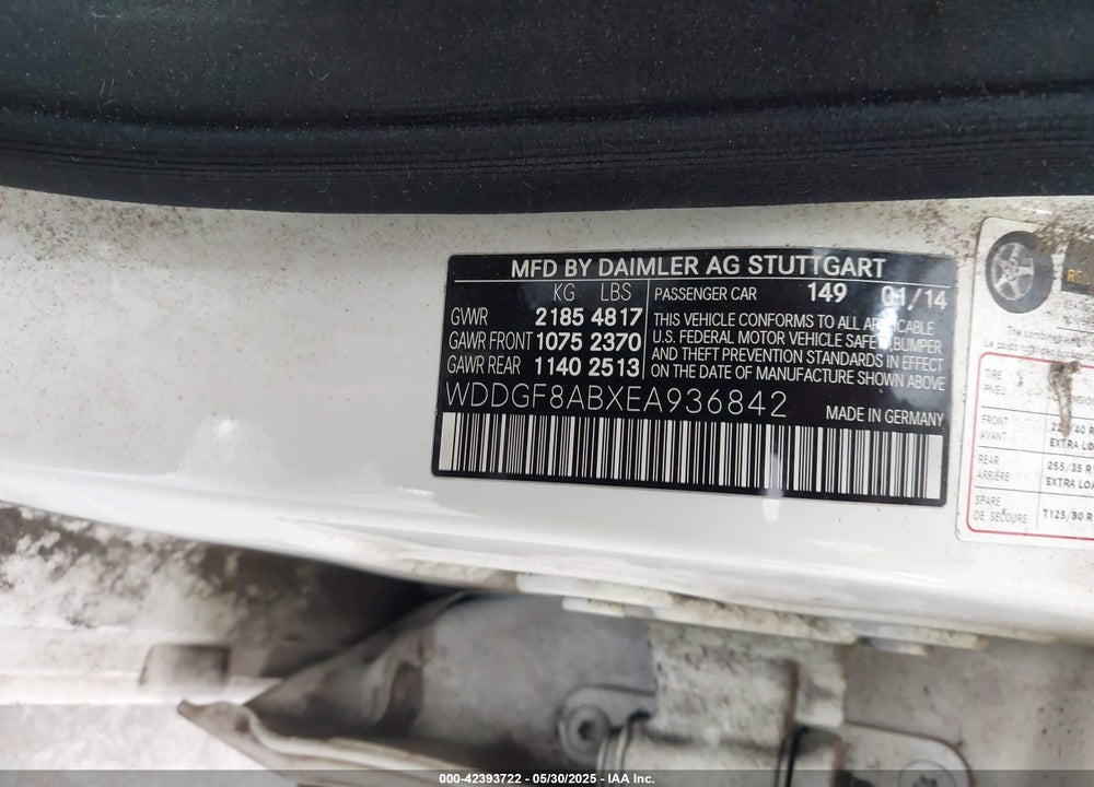 2014 MERCEDES-BENZ C 300 LUXURY 4MATIC/SPORT 4MATIC VIN: WDDGF8ABXEA936842