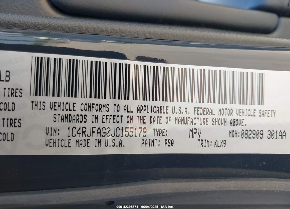2018 JEEP GRAND CHEROKEE ALTITUDE 4X4 VIN: 1C4RJFAG0JC155179