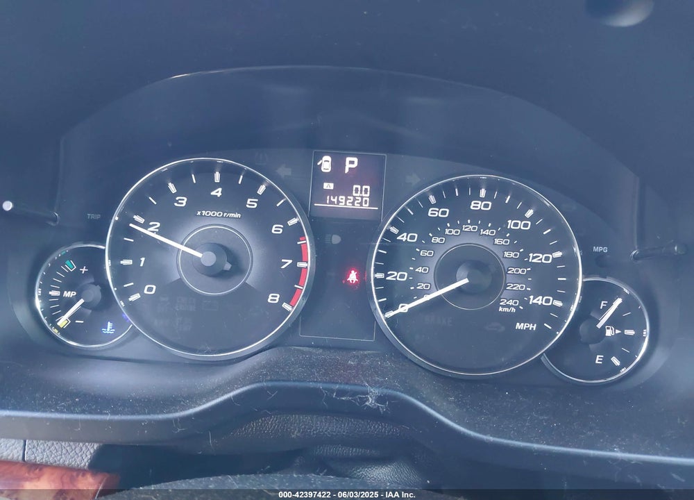 2012 SUBARU OUTBACK VIN: 4S4BRBLC3C3219307