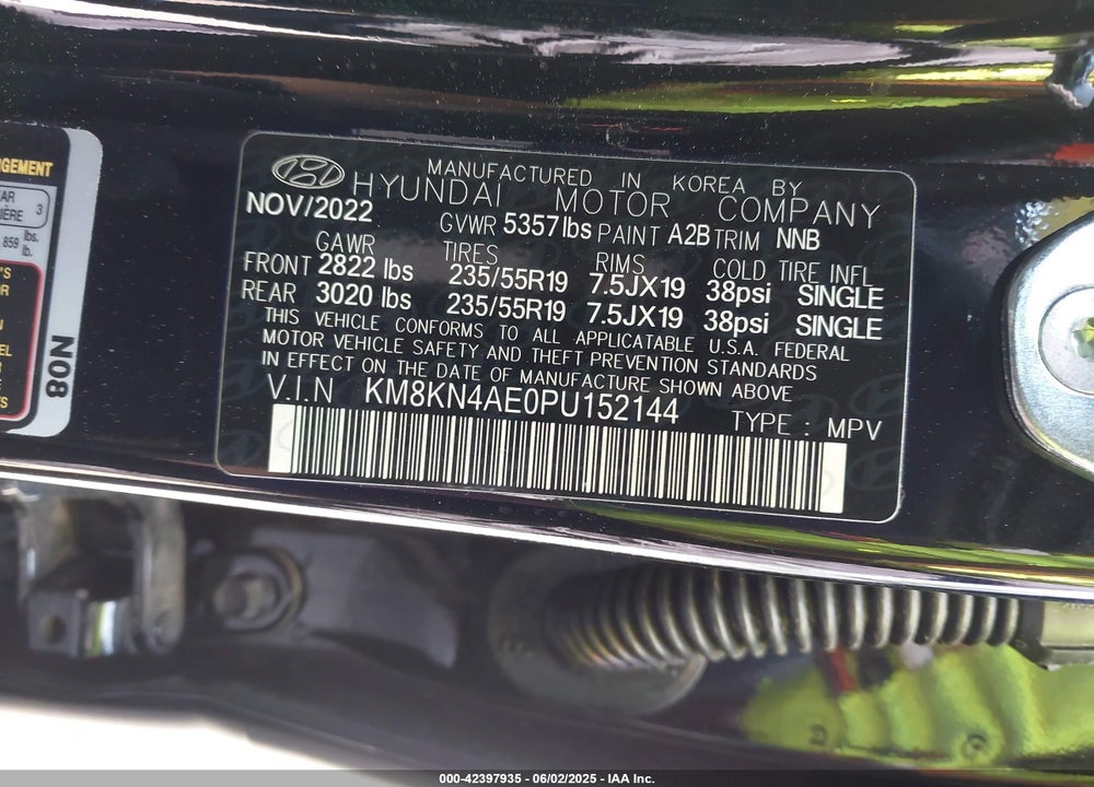 2023 HYUNDAI IONIQ 5 SEL VIN: KM8KN4AE0PU152144