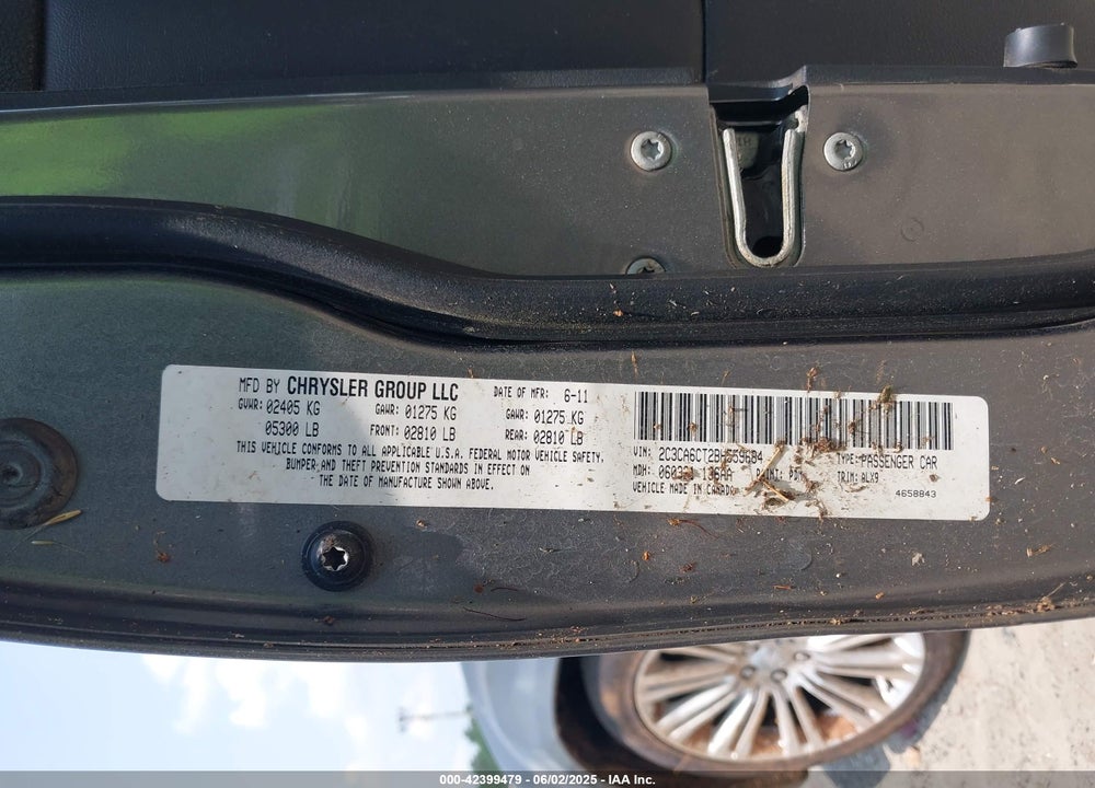 2011 CHRYSLER 300 VIN: 2C3CA6CT2BH559684