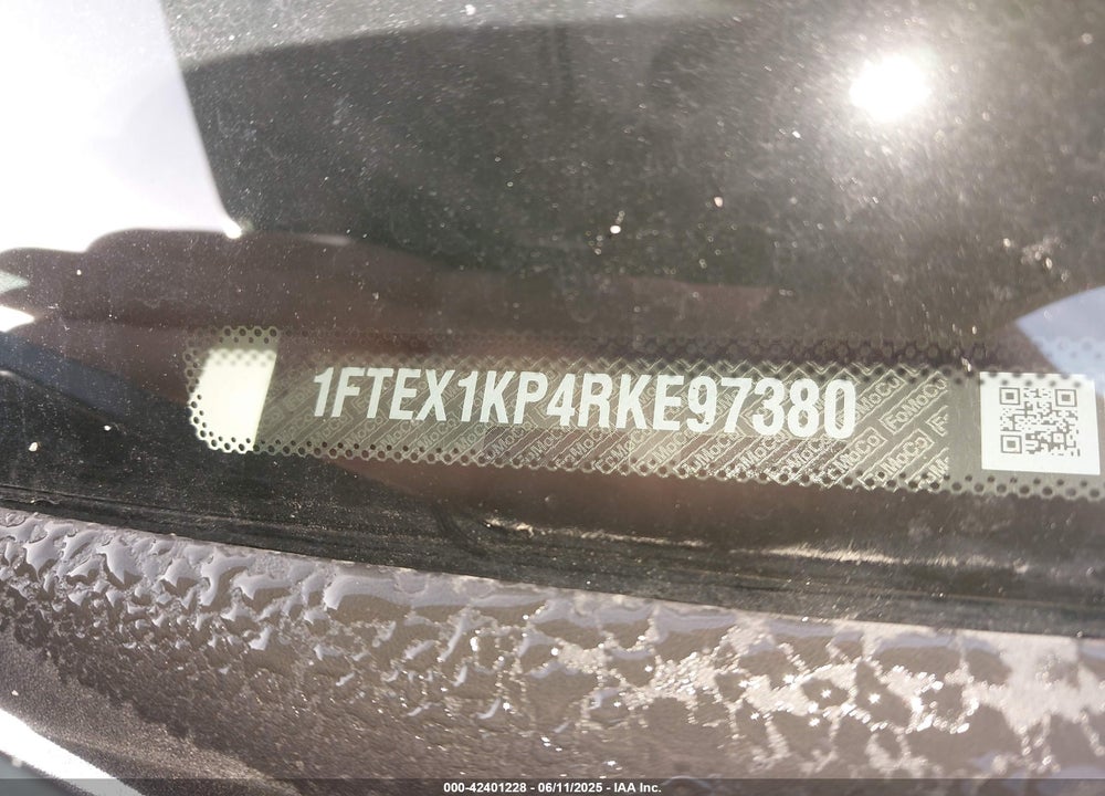 2024 FORD F-150 VIN: 1FTEX1KP4RKE97380