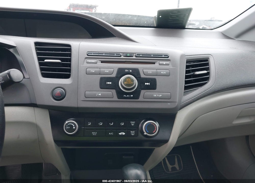 2012 HONDA CIVIC LX VIN: 19XFB2F59CE342920