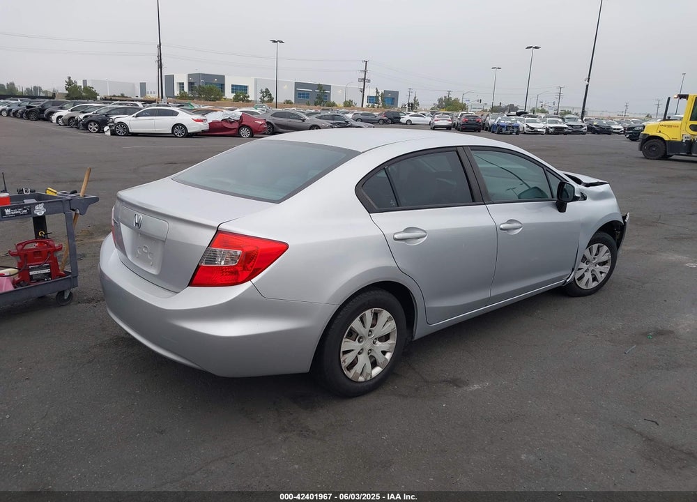 2012 HONDA CIVIC LX VIN: 19XFB2F59CE342920