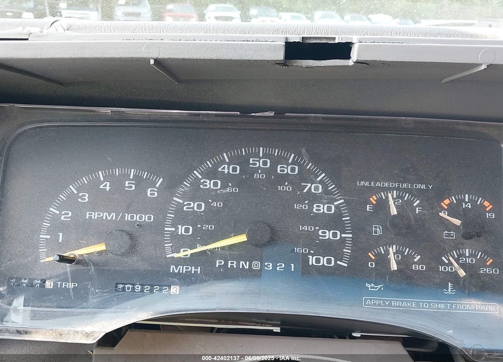 1997 CHEVROLET K1500 FLEETSIDE VIN: 2GCEK19R7V1213210