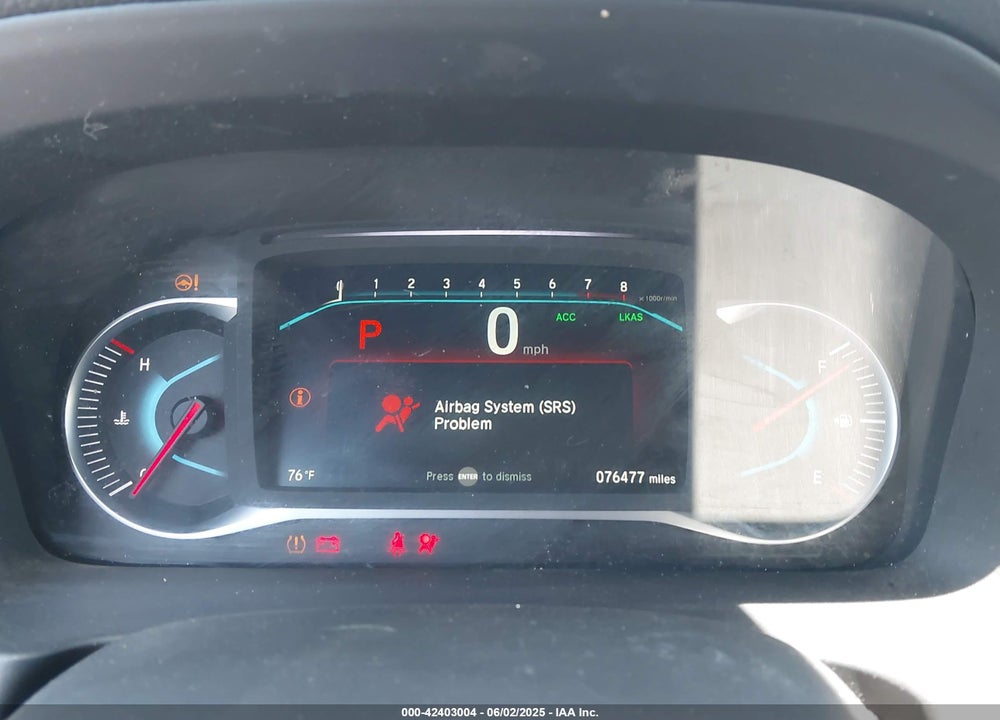 2019 HONDA PASSPORT EX-L VIN: 5FNYF7H56KB005380