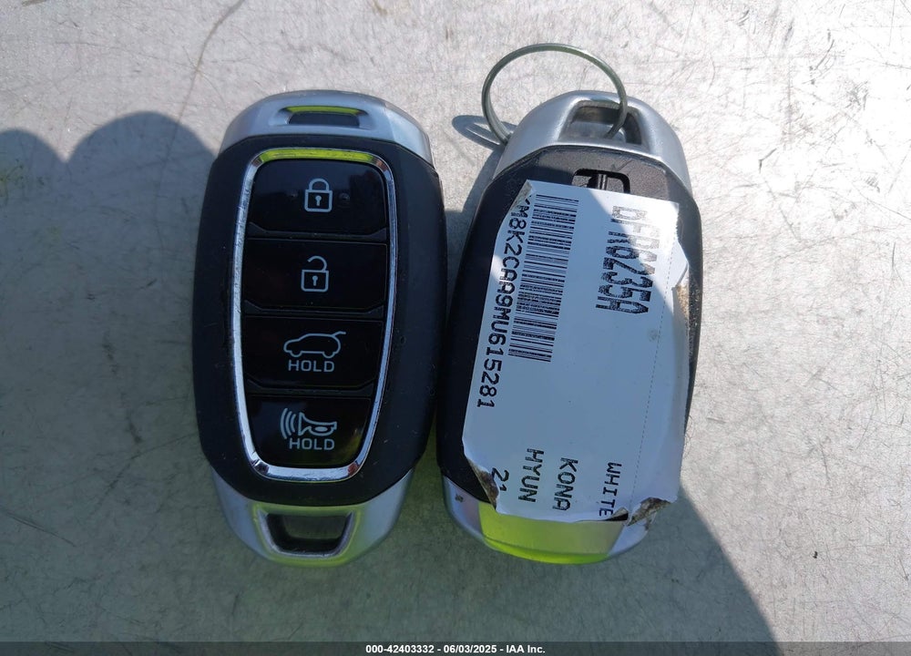 2021 HYUNDAI KONA VIN: KM8K2CAA9MU615281
