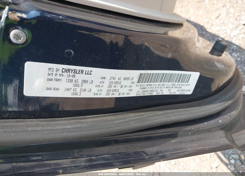 2009 DODGE GRAND CARAVAN SXT VIN: 2D8HN54159R547161