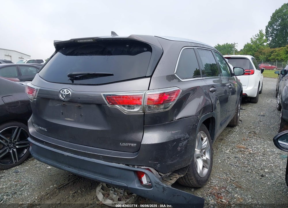 2016 TOYOTA HIGHLANDER VIN: 5TDYKRFH4GS153874