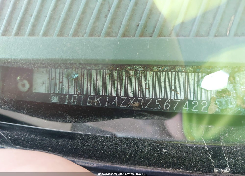 1994 GMC SIERRA K1500 VIN: 1GTEK14ZXRZ567422