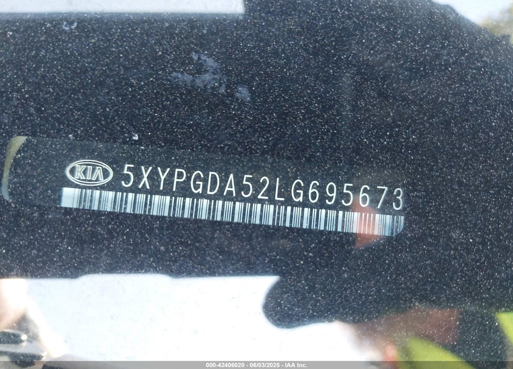 2020 KIA SORENTO 3.3L S VIN: 5XYPGDA52LG695673
