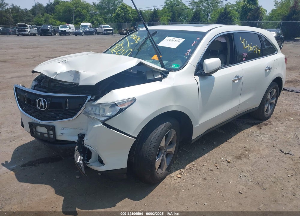 2015 ACURA MDX VIN: 5FRYD4H28FB016816