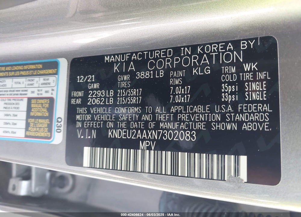 2022 KIA SELTOS VIN: KNDEU2AAXN7302083