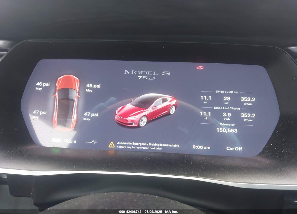 2018 TESLA MODEL S 100D/75D/P100D VIN: 5YJSA1E27JF247637