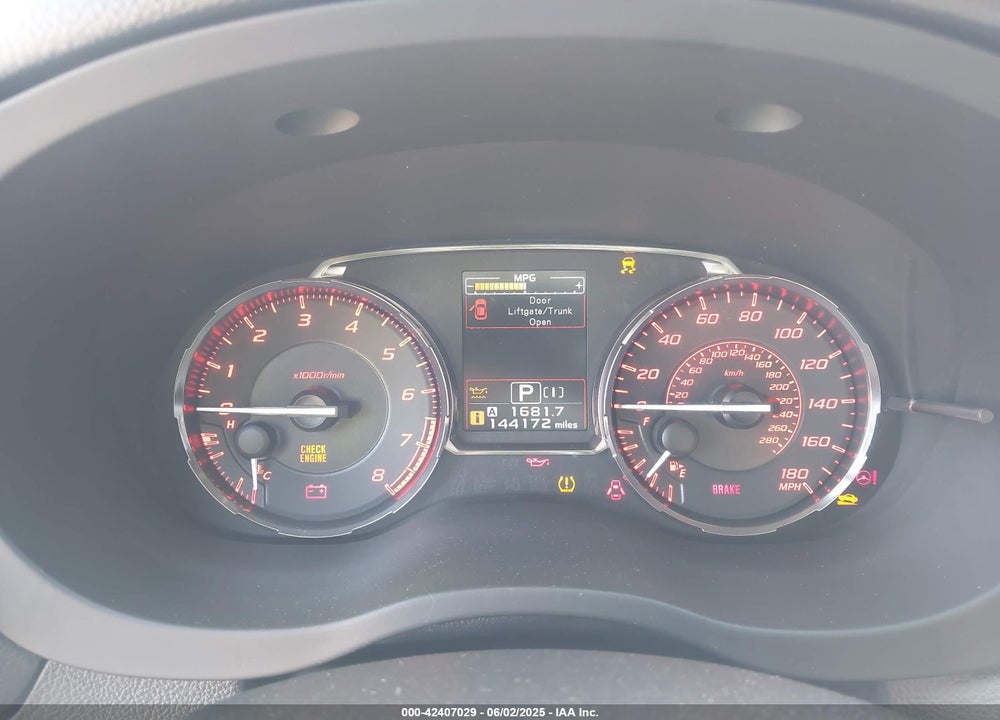 2015 SUBARU WRX VIN: JF1VA1G6XF8837454