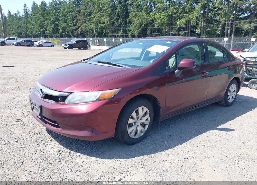 2012 HONDA CIVIC LX VIN: 19XFB2F54CE078246