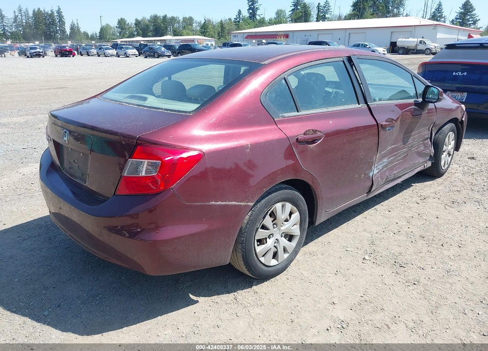 2012 HONDA CIVIC LX VIN: 19XFB2F54CE078246