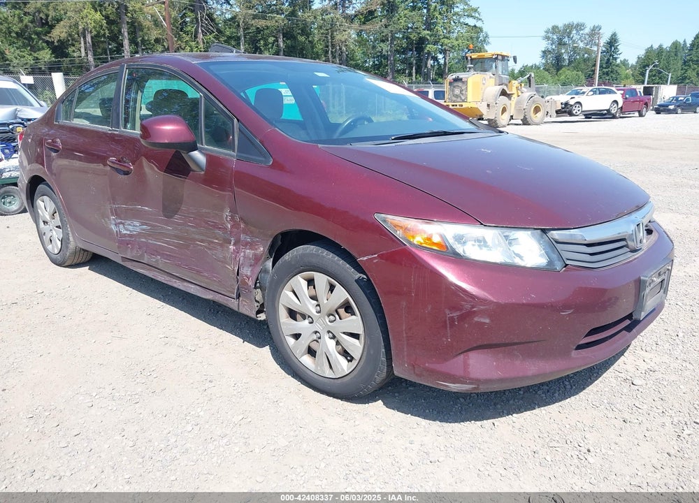 2012 HONDA CIVIC LX VIN: 19XFB2F54CE078246