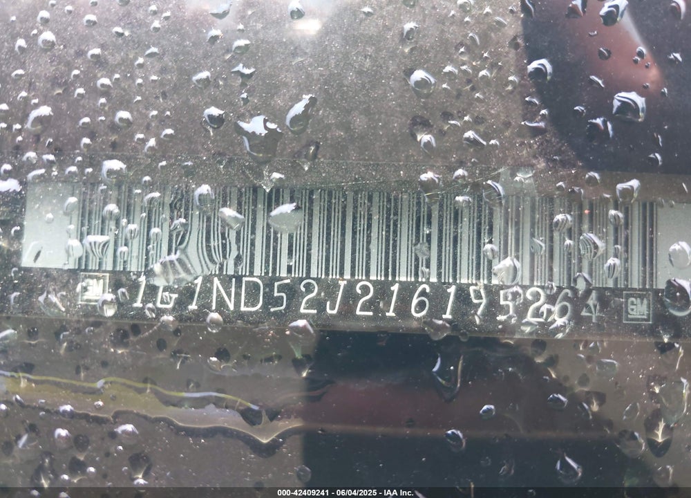2001 CHEVROLET MALIBU VIN: 1G1ND52J216195264